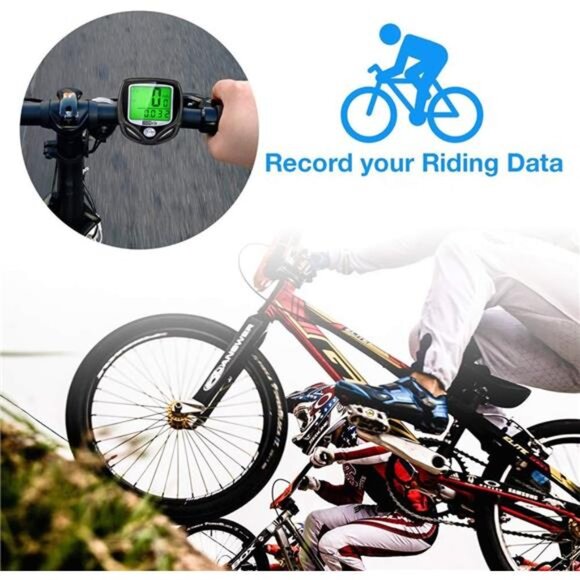 Bike Speedometer, Bicycle odometers,Bicycle Speedometer Wireless Cycle Bike - Picture 2 of 7